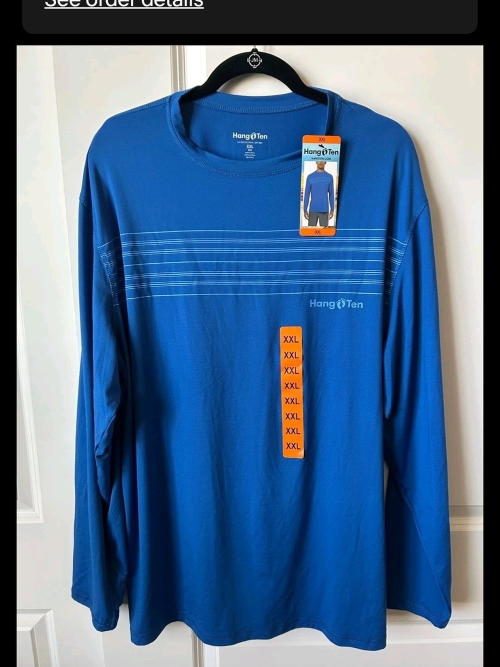 Hang Ten Long Sleeve Performance Tee - Royal Blue